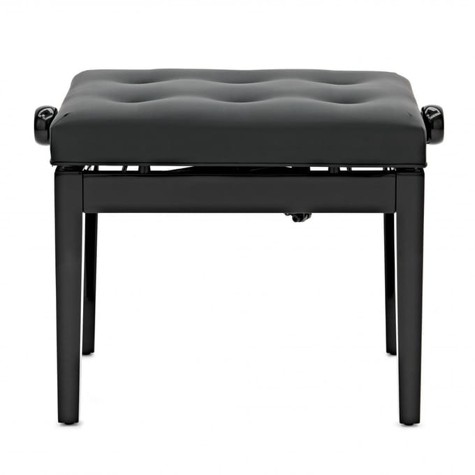 Hydraulic Piano Stool by Gear4music, Gloss Black