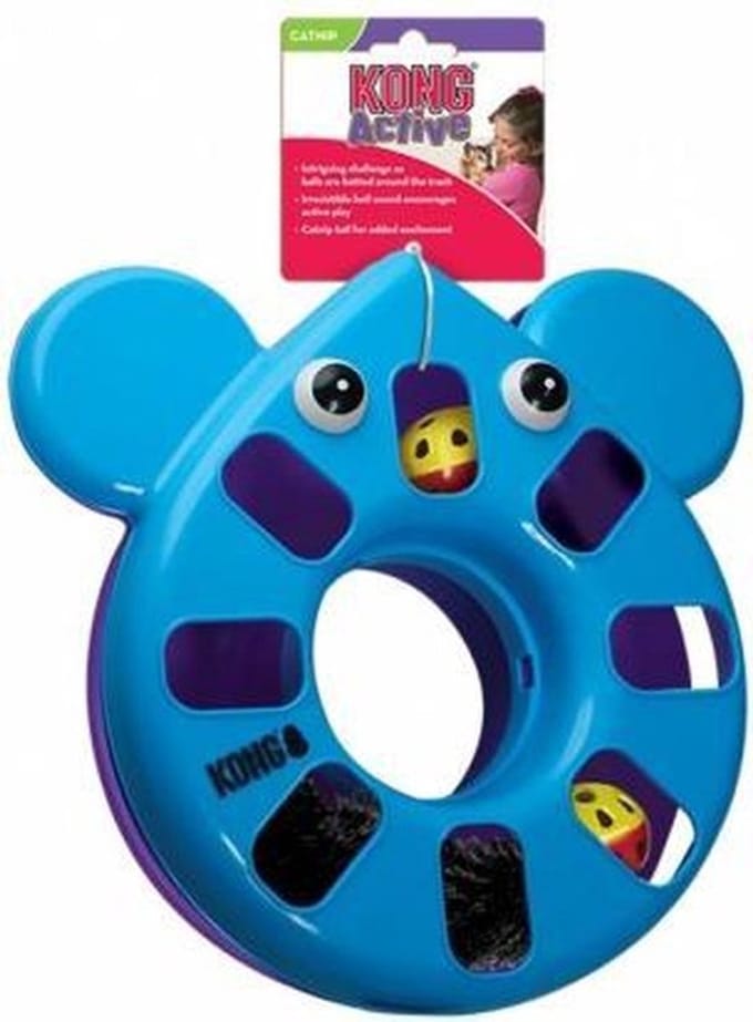 Kong Cat Puzzle Toy Muis Blauw