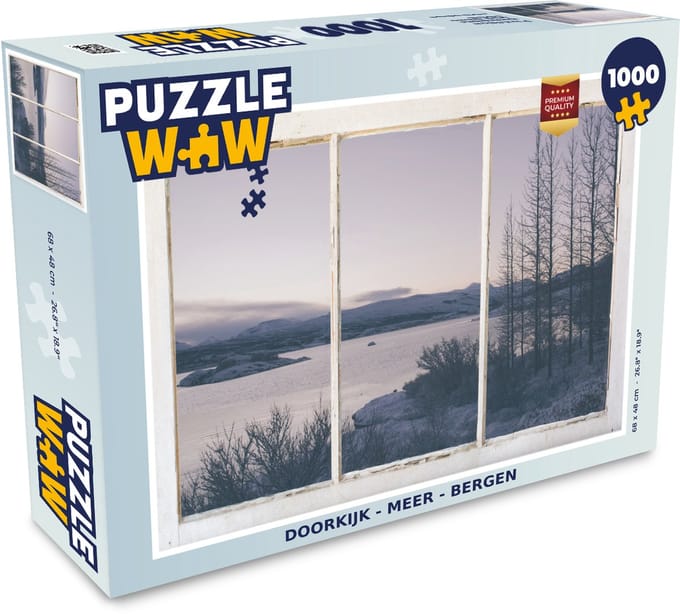 Puzzel Doorkijk - Meer - Berg - Legpuzzel - Puzzel 1000 stukjes volwassenen