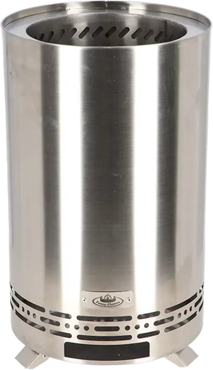 Houtpellet vuurkorf M zilverkleur - Esschert design