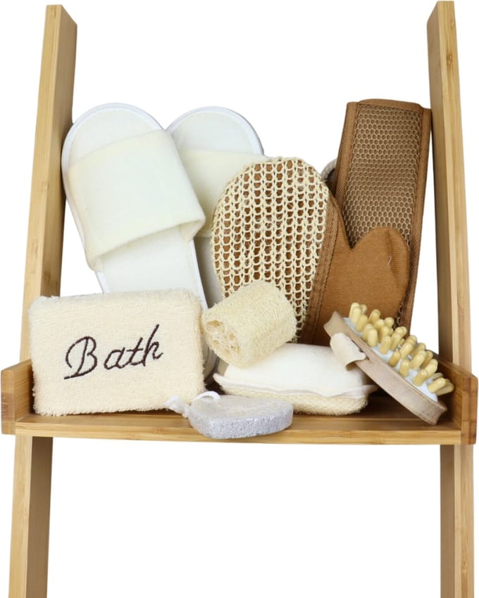 Marbeaux Badset - Verzorgingset - 30x30x6,5cm - Hout