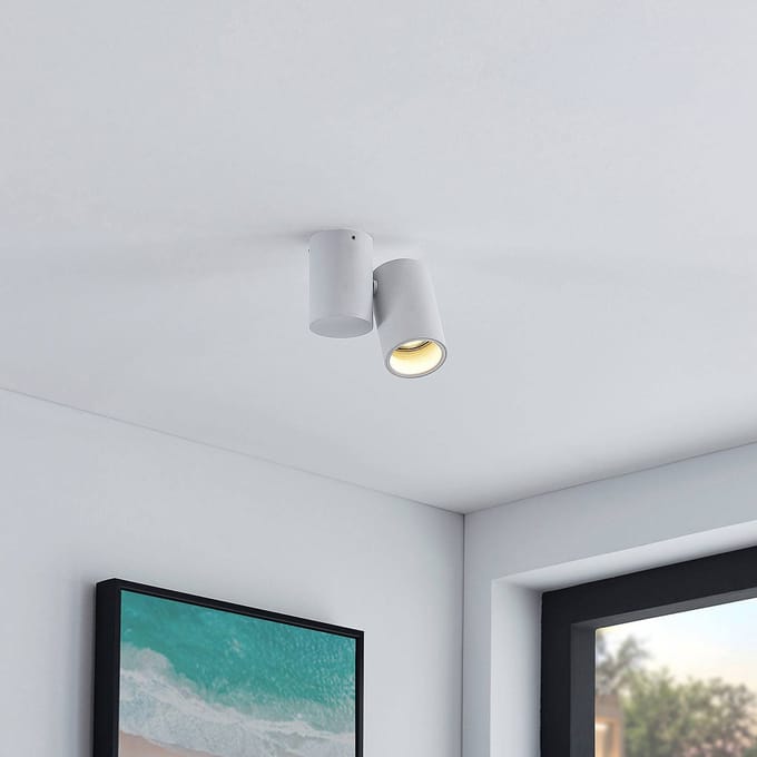 Arcchio - plafondlamp - 1licht - Aluminium, metaal - H: 11.5 cm - GU10 - wit