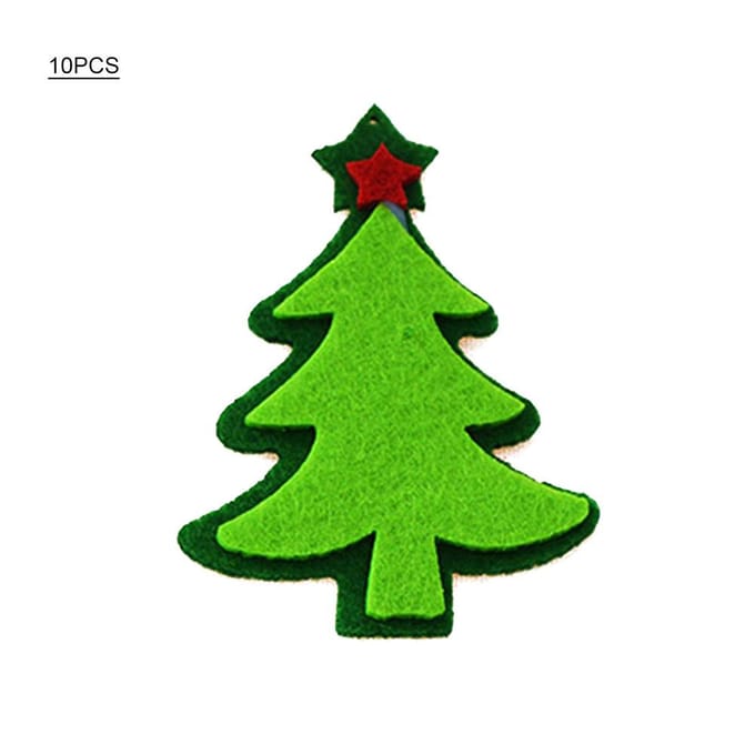 Dubbellaags Vilt Sneeuwpop Applicaties Vilt Ornament Kit voor Kerstdecoratie 5# black