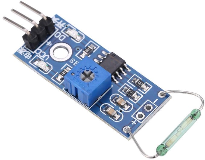 Reed Sensor Module - Magnetische Schakelaar Kit - Elektronica Projecten - Normaal Open Contact - 3.2 x 0.4 cm - Groen