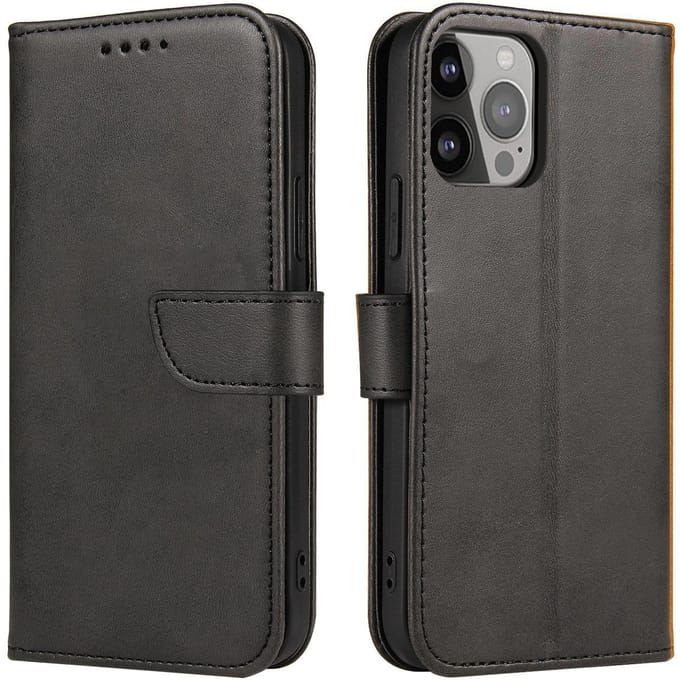 Hurtel Magnet Case Cover for Nokia X30 Flip Cover Wallet Stand Black