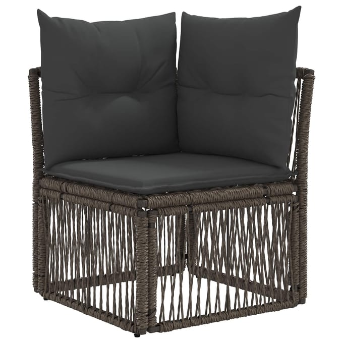vidaXL - Tuinbank - Set - 8 - st - Grijs - poly - rattan