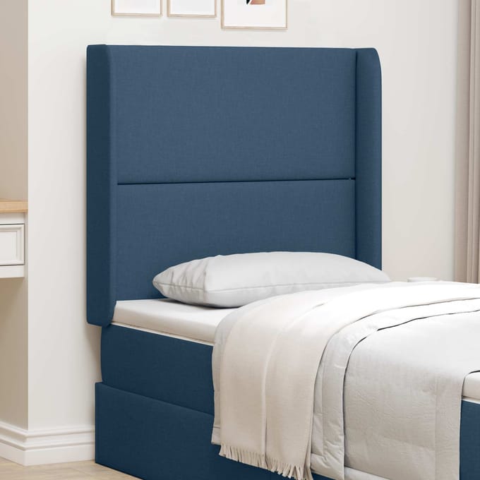 vidaXL - Hoofdbord - oor - Blauw - 80 - x - 16 - x - 4 - cm - Stof