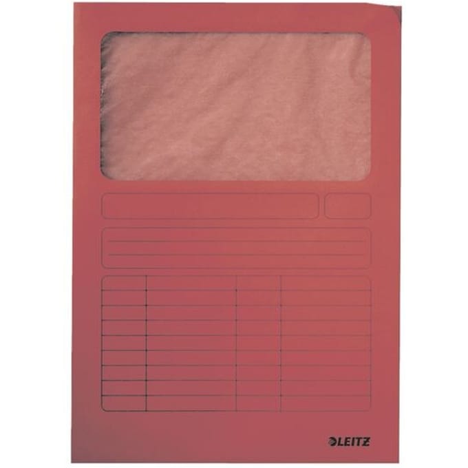 Leitz A4 Venstermap Duurzame Manilla Karton - Rood - 1 Stuk