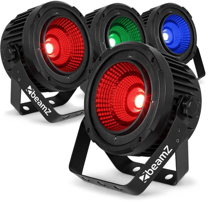 BeamZ set van 4 COB50 compacte LED Parren - Spot met 50W COB LED