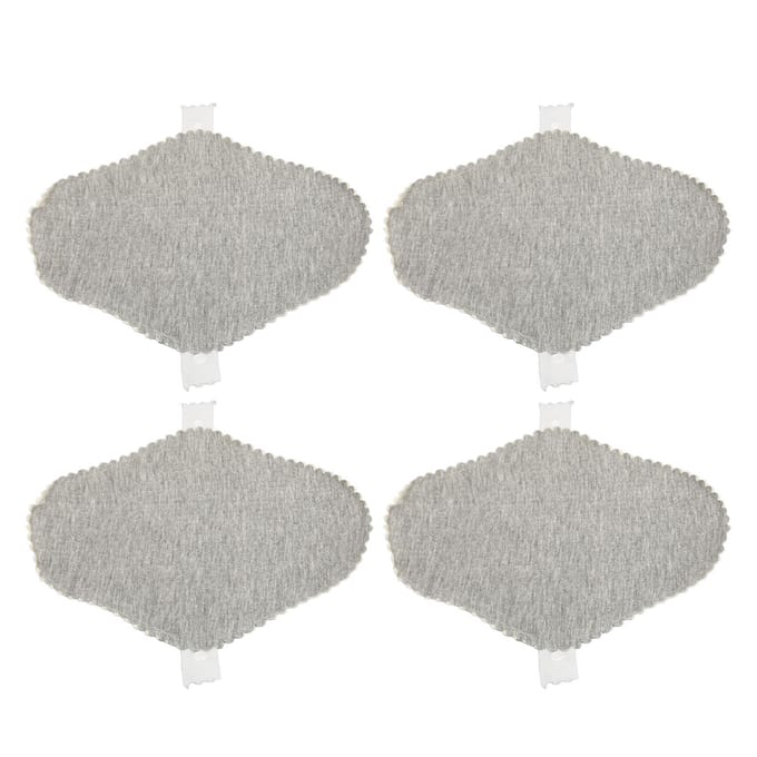 4 stuks Stoffen Inlegkruisjes Grafeen Waterabsorptie Ademend Lekvrij Wasbaar Herbruikbaar M white