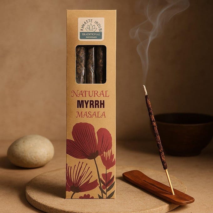 Natuurlijke Botanische Mirre Namaste India Wierookstokjes 25g