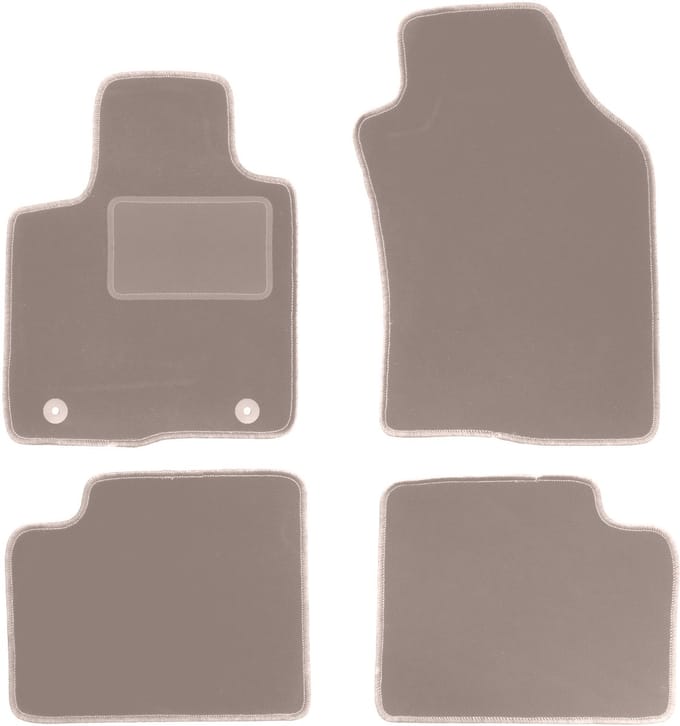Beige velours matten voor: Lancia Ypsilon III hatchback (2011-)