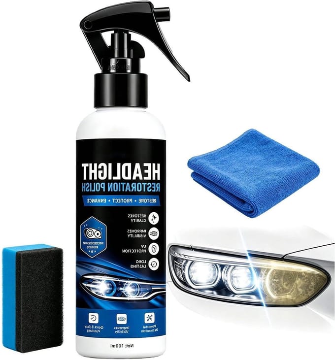 Koplamp Reiniger - Herstel Spray - Auto Onderhoud - UV-Beschermende Coating - 100 ml - Niet gespecificeerd