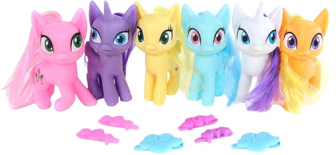 Unicorn Figuur met Haar en Draaibaar Hoofd met Accessoires, 9cm