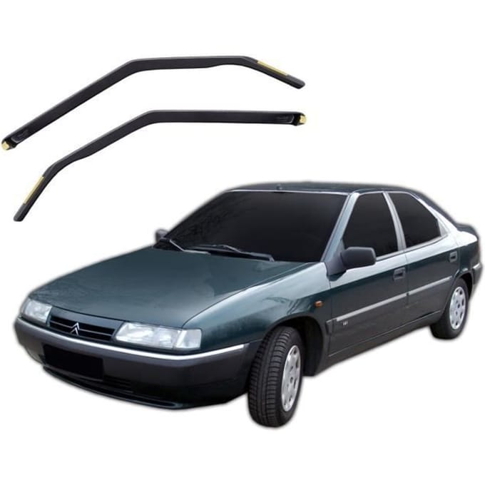 Wind deflectors - Heko - Citroen Xantia 5D - Getint - Versterkt acryl - Eenvoudige installatie