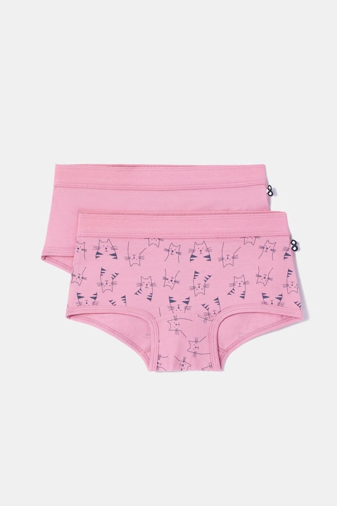 Woody Meisjes boxer set roze + kattenpri - maat 092/2J