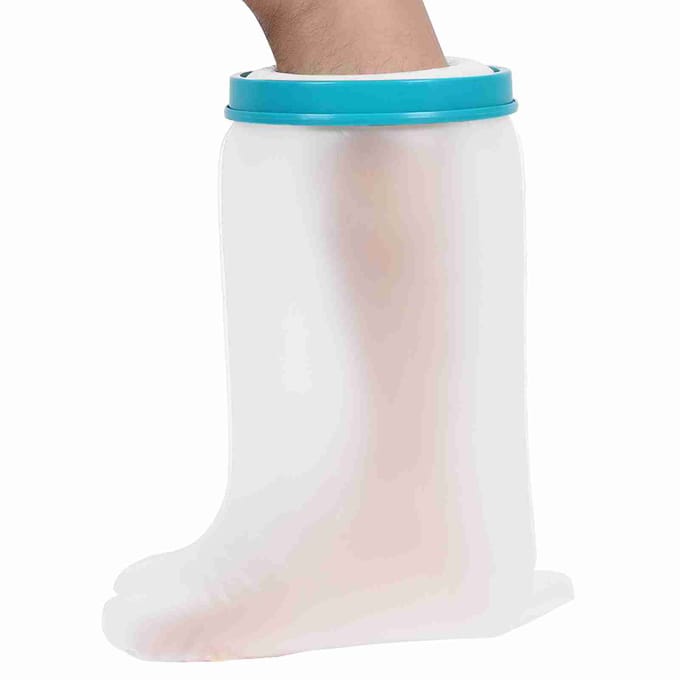 Waterdichte Badbeschermer Beenbeschermhoes voor Douche Kinderbeen white