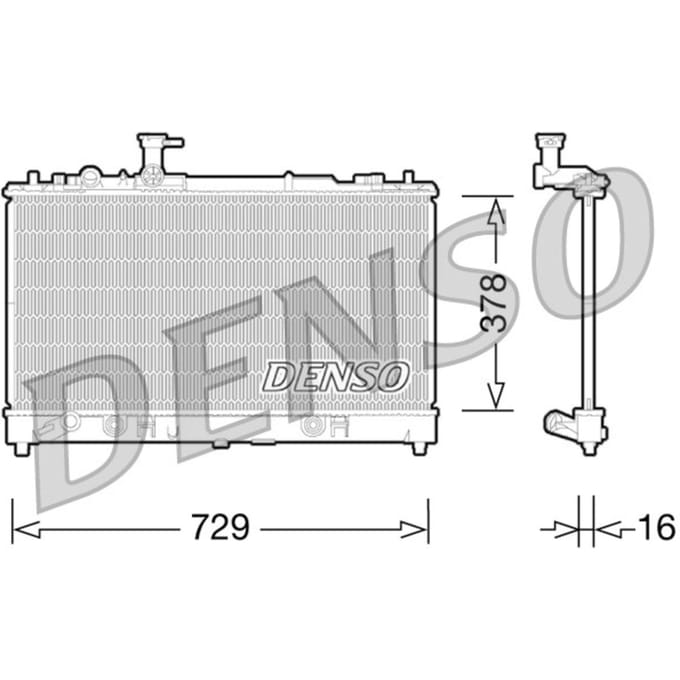 Radiator, motorkoeling DENSO DRM44026