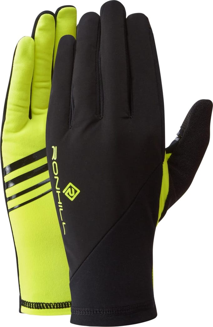 Ronhill - Running / Hardloop handschoenen - Unisex - Wind Block Glove - fluo yellow - maat: S