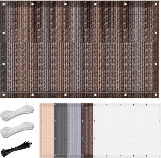 Scheurvast Tuindoek 2x4m Polyester voor Balkon en Terras in Bruin