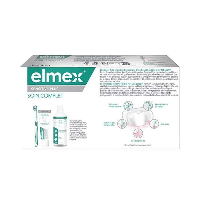 Tandpasta Elmex Sensitive Plus Complete Verzorging - 2x75ml