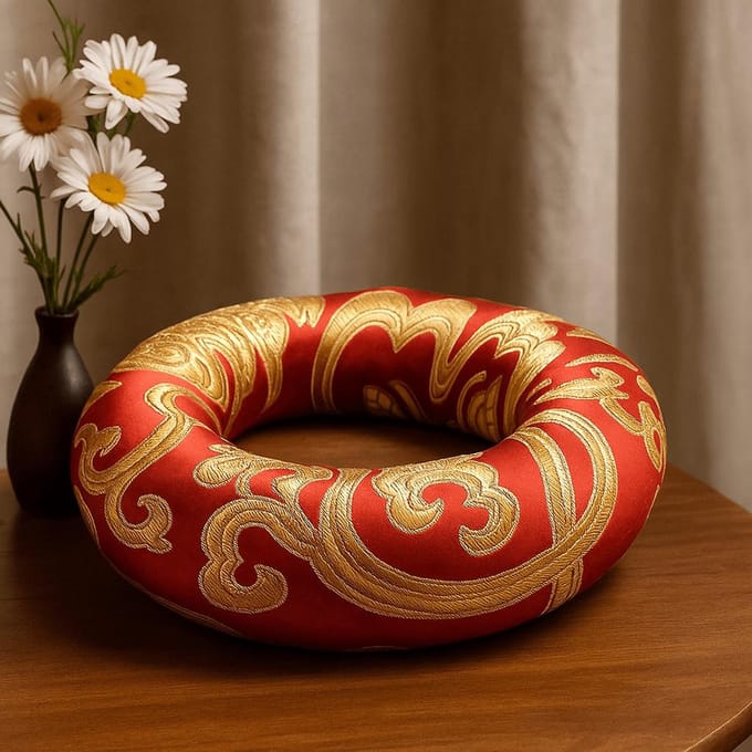 Hoepelkussen 10 cm (voor klankschaal 12-14 cm) - Rood
