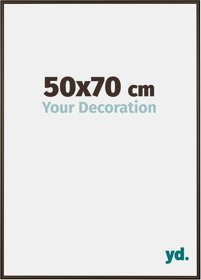 Your Decoration - Fotolijst 50x70 cm - Aluminium - Walnoot Structuur - New York