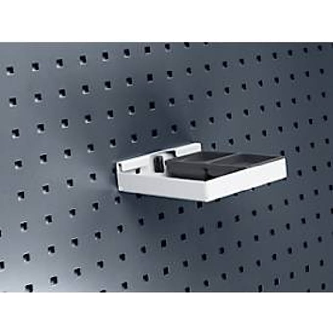 Bodemplaat Perfo S1, B 154 x D 89 x H 39 mm, aluminium, lichtgrijs RAL 7035