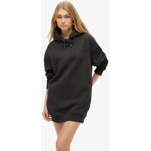 Superdry Essential Sweatjurk met Capuchon Zwart Grootte: 38-40