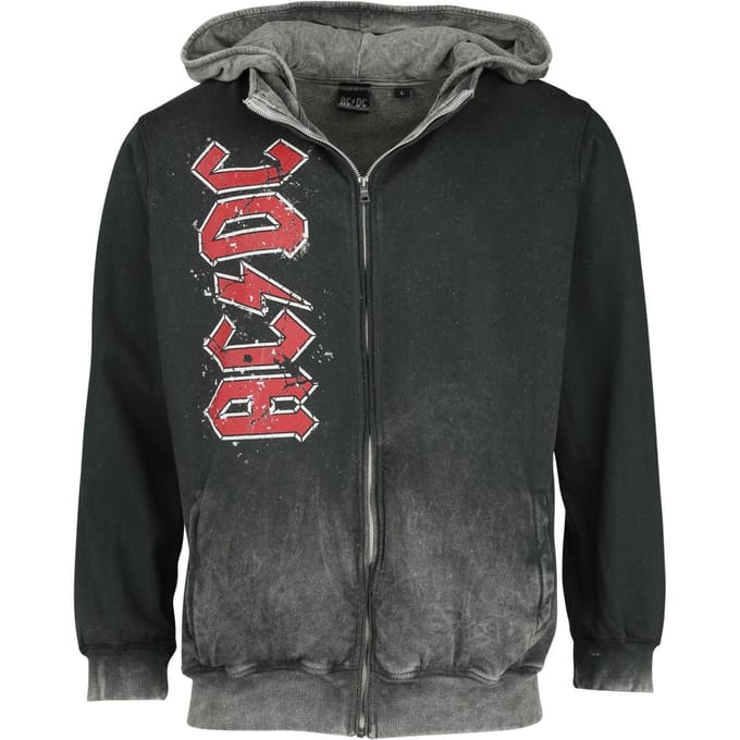 AC/DC Vest met capuchon - Highway To Hell! - S tot XXL - voor Mannen - zwart