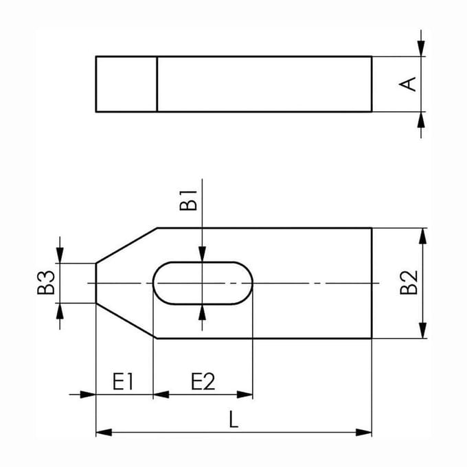 AMF Klemarm DIN 6314 125 mm voor T-sleuf 12 + 14 + 16 mm - 70045