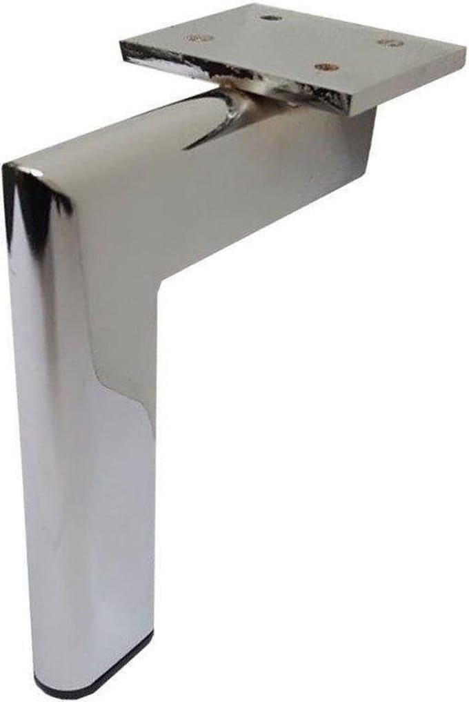 FLE - Stalen meubelpoot chroom hoek 4 bij 2 cm en hoogte 15 cm