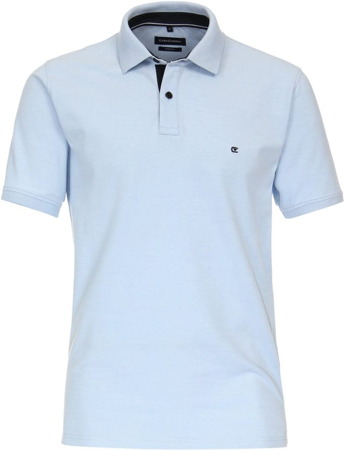 Casa Moda - Poloshirt Lichtblauw - Regular-fit - Heren Poloshirt Maat 3XL