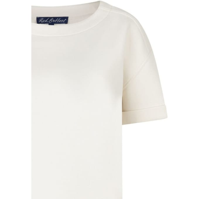 Red Button ecru dames t-shirt   Ronde hals   Regular fit   Korte mouw Ecru L