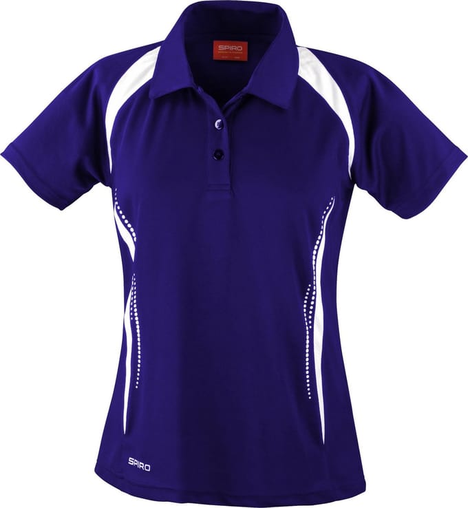 Spiro Dames/dames Sport Team Spirit Performance Polo Shirt (Marine / Wit)