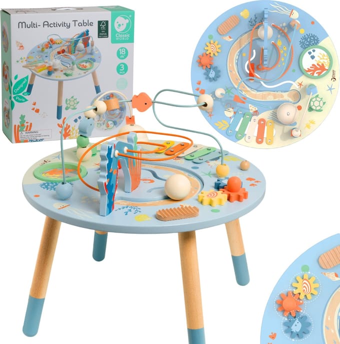 Classic World Houten Activiteitentafel Onderwaterwereld, 3dlg.