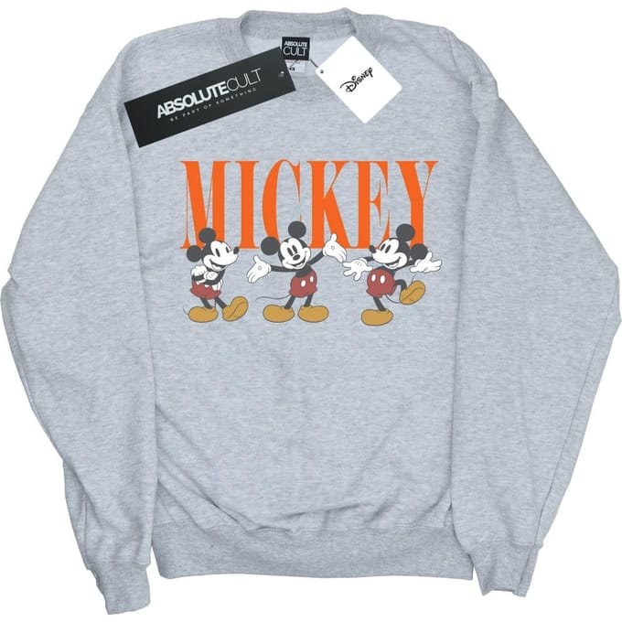 Disney Heren Mickey Mouse Poses Sweatshirt (Sportgrijs)