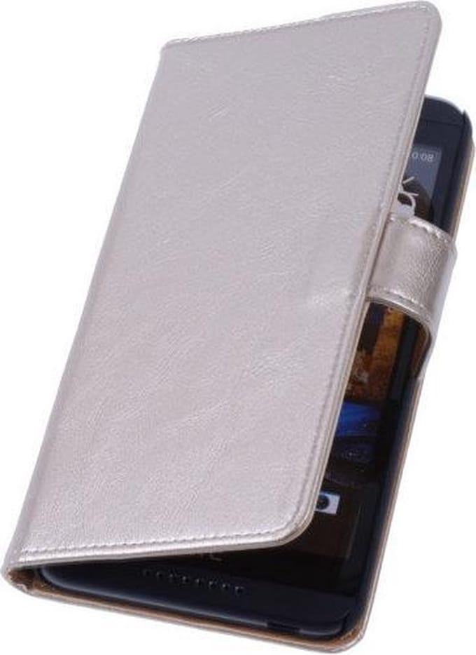 PU Leder Goud HTC Desire 816 Book/Wallet Case/Cover Hoesjes