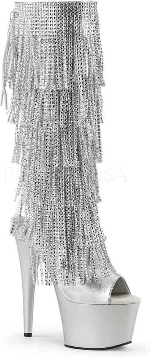 EU 36 = US 6 | ADORE-2024RSF | 7 Heel, 2 3/4 PF Lace-Up Stretch PF Knee Boot, Side Zip