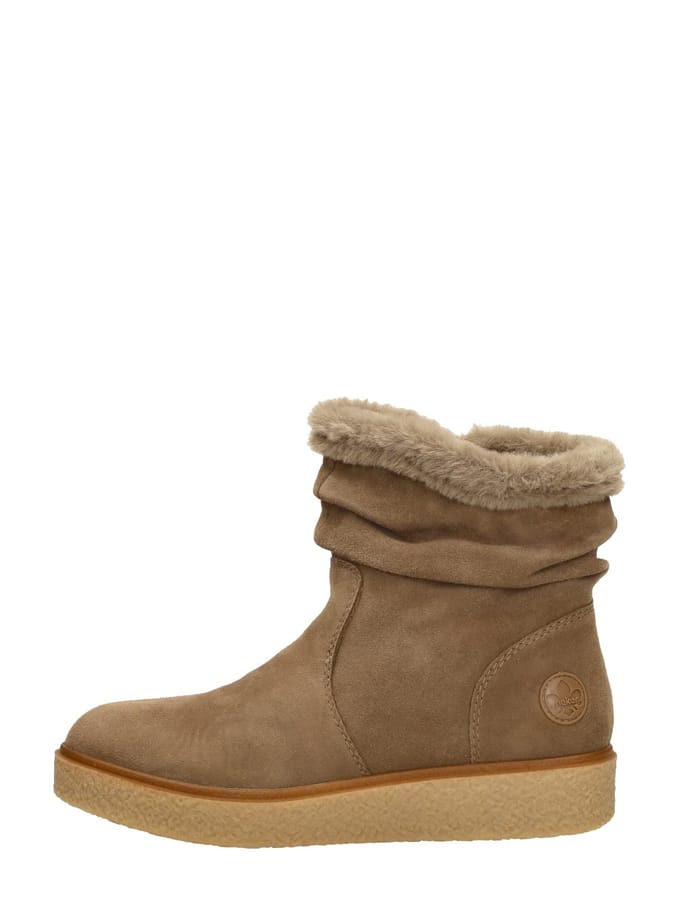 Rieker Enkellaarsjes beige Suede - Dames - Maat 42