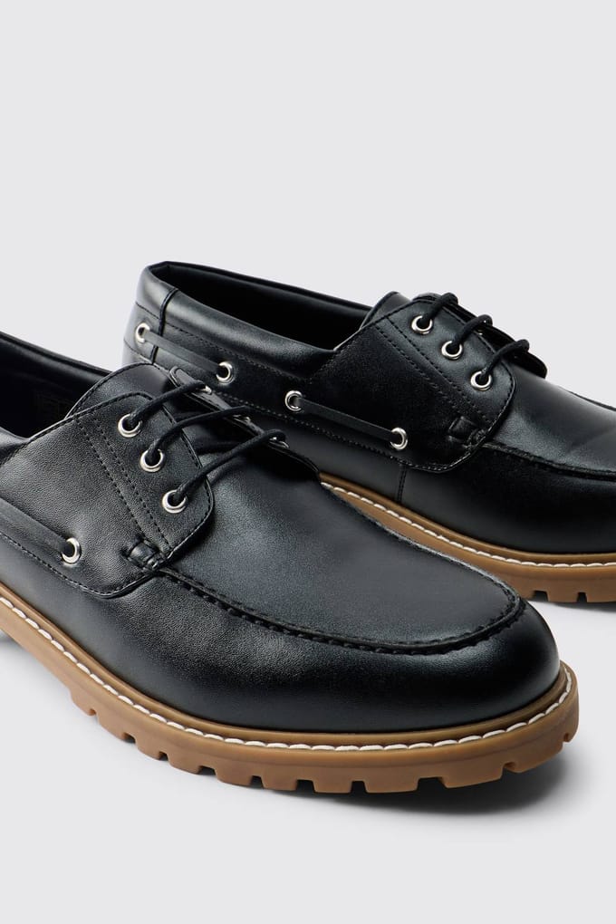 Pu Bootschoen | Black | Size 45