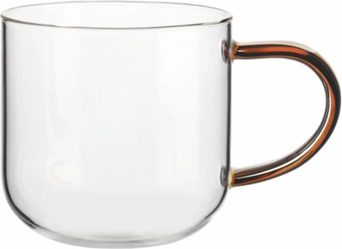 Asa Coppa Glass beker met handvat 0.4L bruin