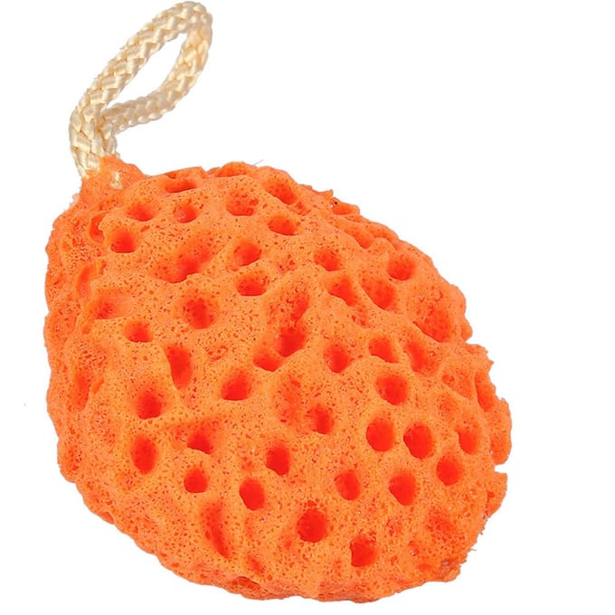4 Kleuren Beauty Zachte Spons Lichaam Douche Spa Exfoliator Wassen Reiniging Scrubber Badbal oranje