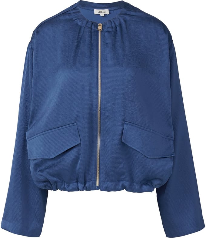 s.Oliver - female - Satijnen blouson in een ontspannen pasvorm met verstelbare zoom