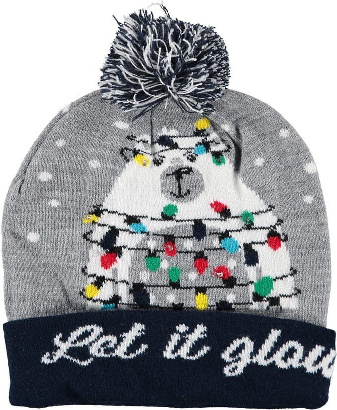 Morethansocks - Kerstmuts met lichtjes - Unisex - One Size - Let get lit - Kerstmutsen - Kerstmuts met verlichting
