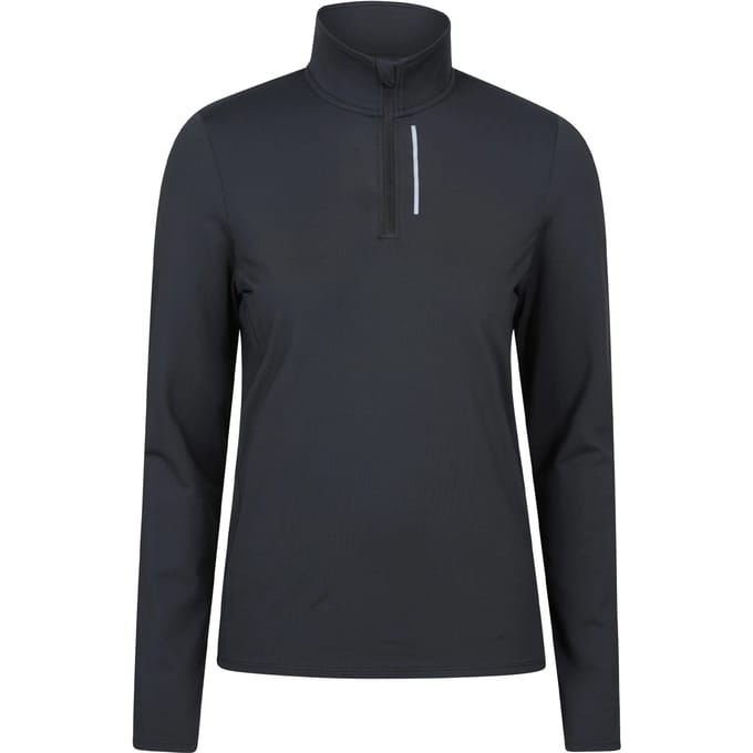 Mountain Warehouse Dames/Dames React Quarter Zip Midlayer (Zwart)