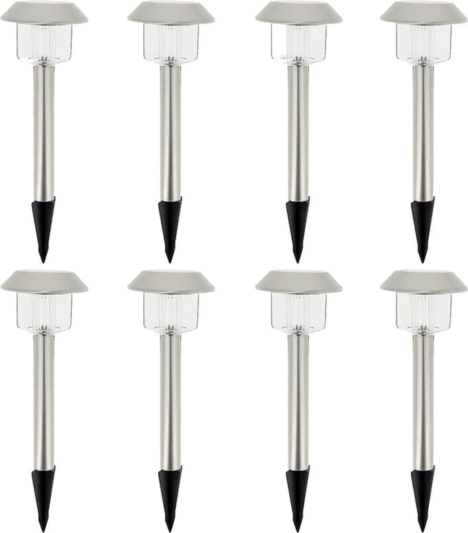 Set van 8 plantbare bakens op zonne-energie H39CM ALESIA