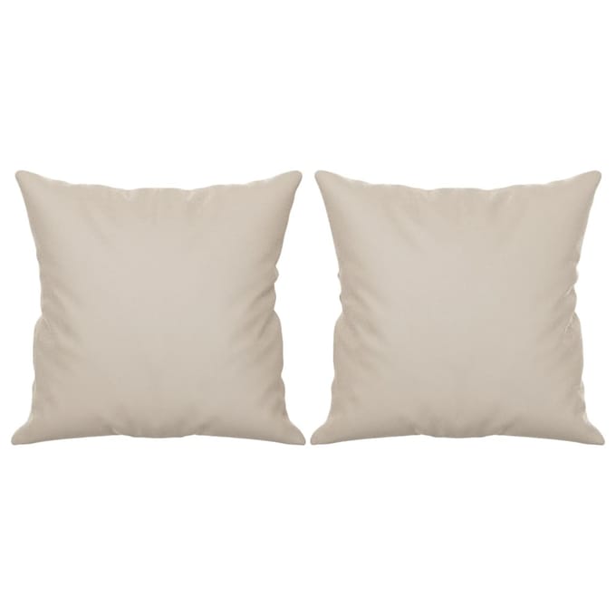 vidaXL - Sierkussens - 2 - st - 40x40 - cm - microvezelstof - crèmekleurig