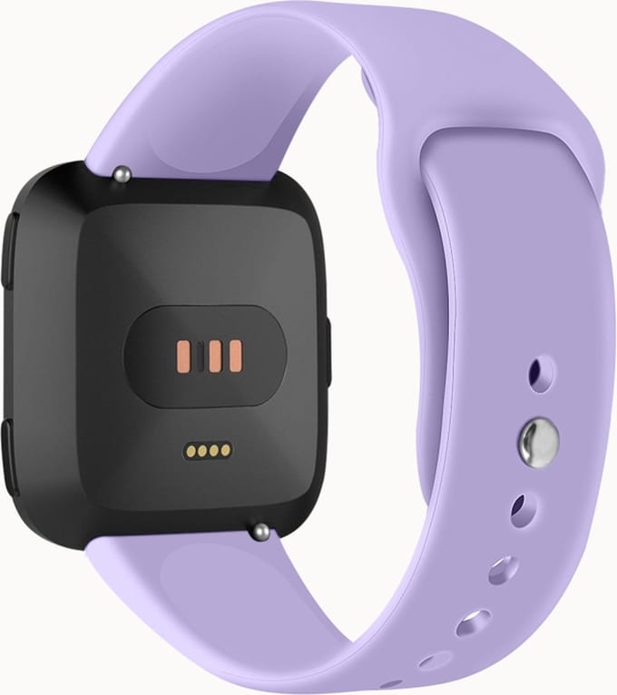 Siliconen bandje - geschikt voor Fitbit Versa / Versa 2 - maat M/L - lila