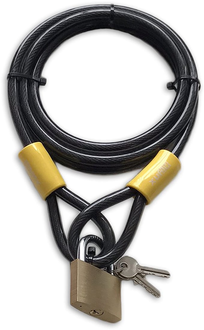 Lynx Kabelslot - Lengte 2,5m - Dikte 10mm - Los messing hangslot